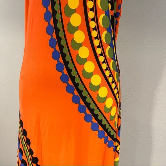 Venus Vibrant Orange Halter Maxi Dress size medium - Picture 3 of 14